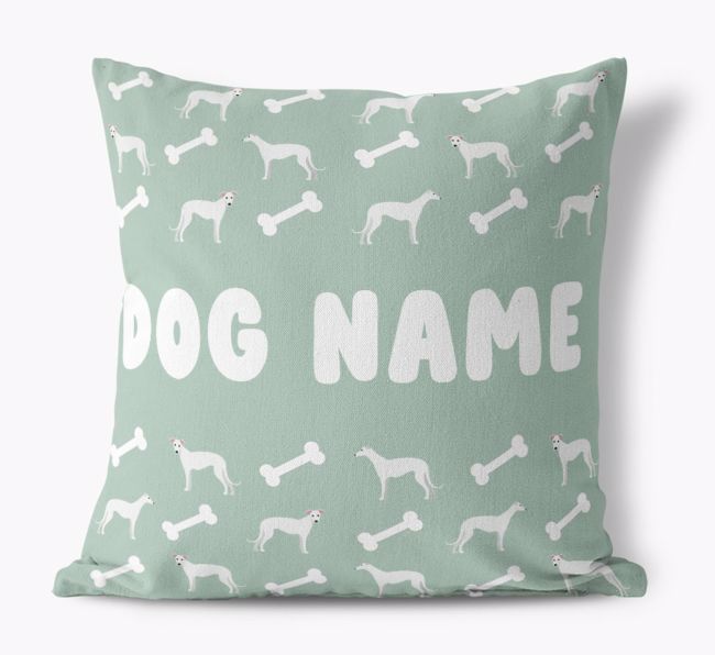 '{breedFullName} Icon Pattern And Name' - Personalized Canvas Pillow 
